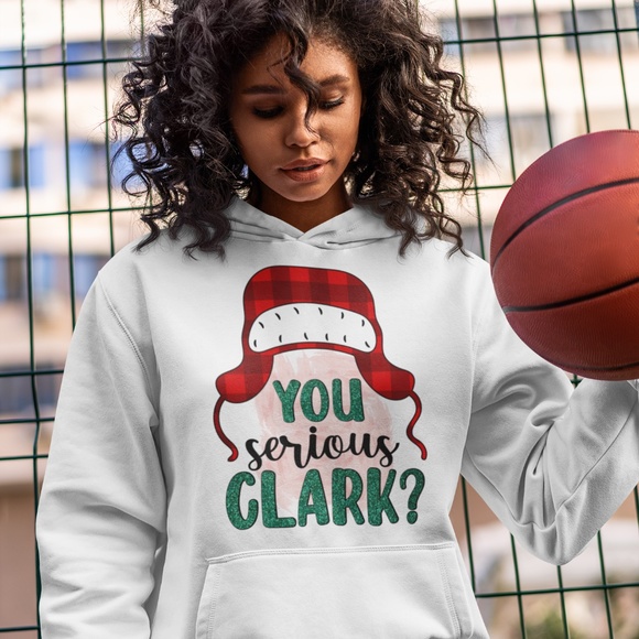 YOU SERIOUS CLARK? UNISEX CUSTOM HOODIE - Picture 1 of 5